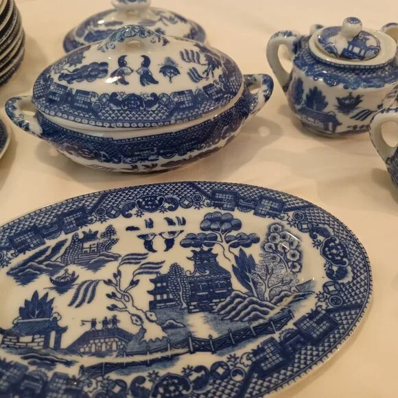 Blue Willow childs dishes - Picture 5 of 5